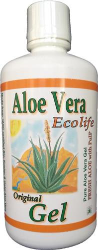 Aloe Vera Gel 1L - inwendig gebruik - Ecolife - maag - darmen - weerstand