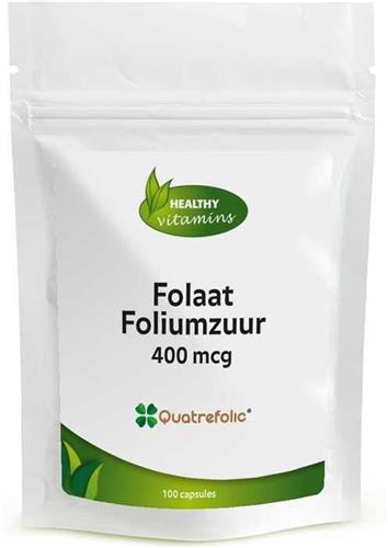 Folaat Foliumzuur | 400 mcg | 100 capsules | Quatrefolic®