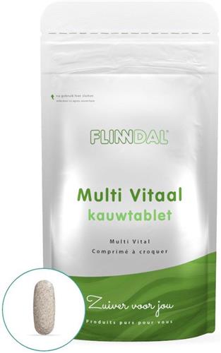 Flinndal Multi Vitaal Kauwtablet - Multivitamine Tablet voor Verhoogde Behoefte - 30 Tabletten