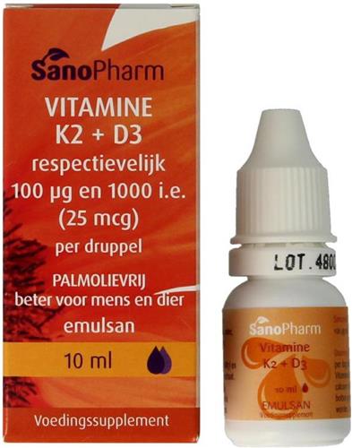 SanoPharm Vitamine K2 + D3 - 10 ml