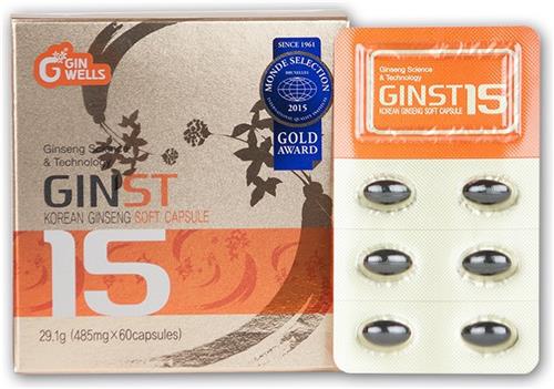 ILHWA - GINST 15 - Korean Ginseng Soft Capsules - 60 stuks