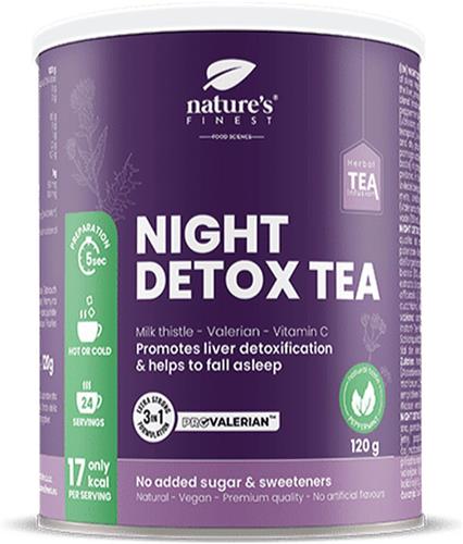 Night Detox Tea - Natuurlijke nacht detox thee mix met krachtige medische kruiden - valeriaan, mariadistel en witte thee extract