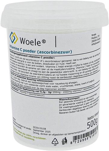 Woele Vitamine C / ascorbinezuur 0,5kg (500g)