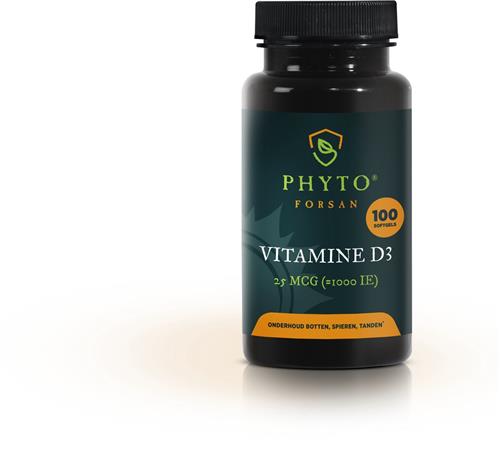 Vitamine D3 25 mcg 100 softgels
