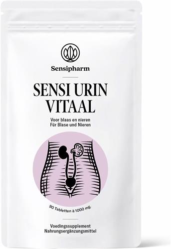 Sensipharm Sensi Urin Vitaal - Voedingssupplement voor Blaas & Nieren - Bij Blaasontsteking & Nierstenen - Natuurlijk - 90 Tabletten à 1000 mg