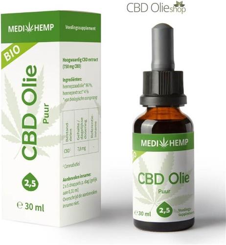 Wedihemp CBD olie puur (2,5%) - 30 ml