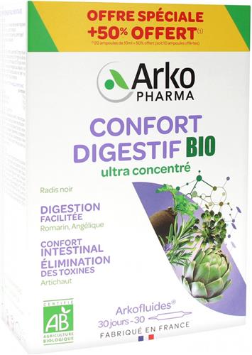 Arkopharma Arkofluides Confort Digestif Bio 20 Ampullen + 10 Ampullen Gratis