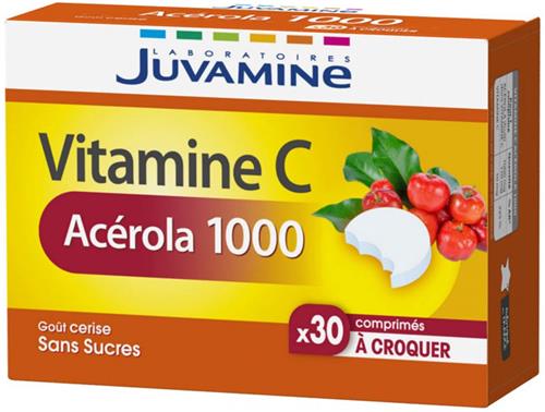 Juvamine Vitamine C Acerola 1000 30 Kauwtabletten