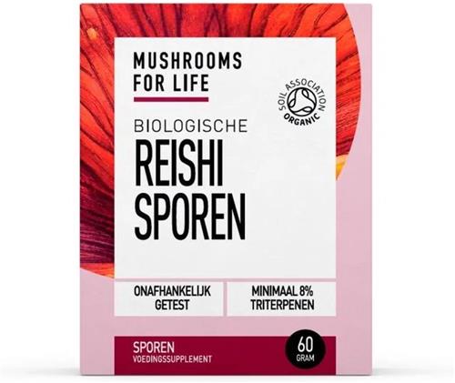 Mushrooms4Life Reishi Spore Poeder Bio 60 gram
