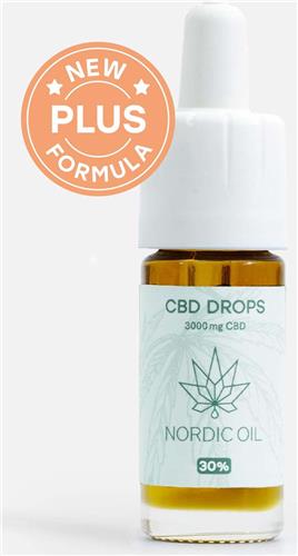CBD olie 30% PLUS van Nordic Oil© - Vegan - 3000mg CBD - 10 ml - Full Spectrum CBD-olie voor een optimaal Entourage Effect
