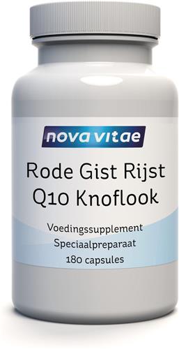 Nova Vitae - Rode Gist Rijst - Q10 - Knoflook - 180 capsules