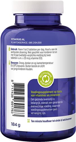 Vitakruid Relaxcomplex 1250mg magnesiumtauraat & d3