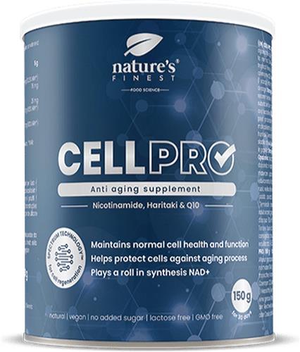 Cell PRO - Anti-veroudering op cellulair niveau - Bewezen resultaten met Nicotinamide B3, Vitamine C, Zinkgluconaat, Co-enzym Q10 en Haritaki extract - gezonde reproductie van DNA, een van de belangrijkste factoren bij veroudering