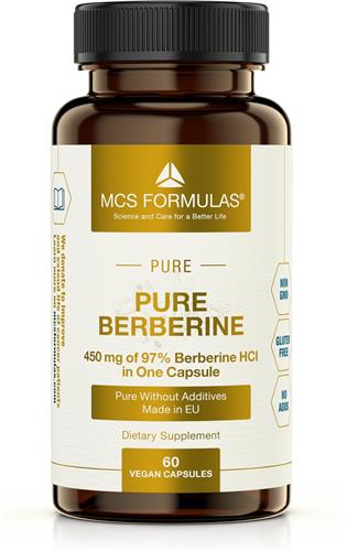 Berberine Pure - 450 mg Vegetarian Capsules - NO ADDITIVES