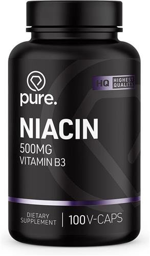 Pure. Niacine - Vitamine B3 - 100 vegan capsules - 500mg