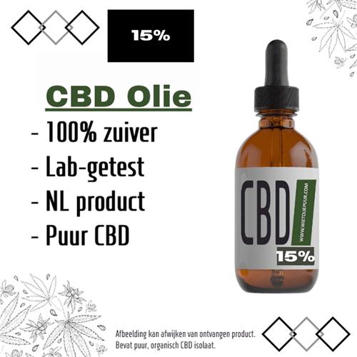 CBD olie - voor dagelijks gebruik - WietOliePuur - 15% - 10ml.