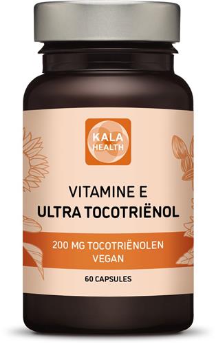 Vitamine E - 60 Ultra Tocotriënol 200mg Capsules - Unieke formule met alle 4 de vormen van Tocotriënol - Kala Health