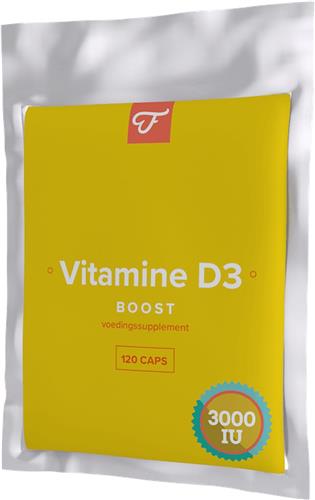 Foodie Vitamine D3 Boost - Vitamine D3 Supplement - Best opneembare vorm van Vitamine D - Royale Dosering: 3000IU per capsule - Op basis van Extra Vergine Olijfolie